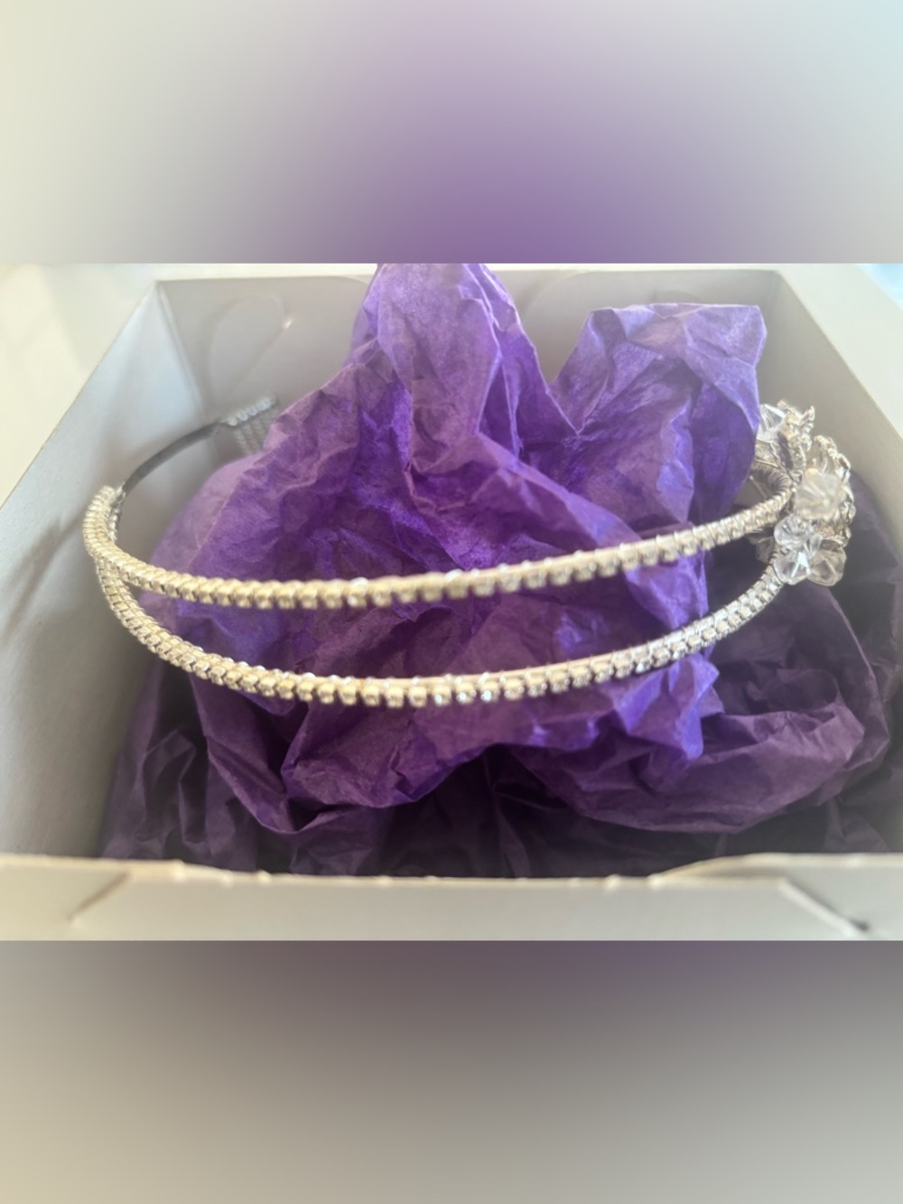 Beautiful Silver Crystal Wedding Headpiece Bridal Headband - Picture 5 of 11